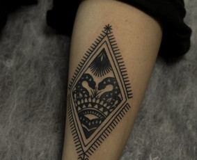 Ornamentinės/tradicinės tatuiruotės Kaune. / Justas Jurkevičius / Darbų pavyzdys ID 3805412