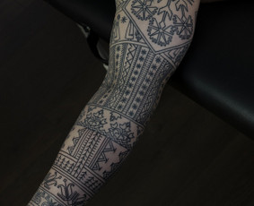Ornamentinės/tradicinės tatuiruotės Kaune. / Justas Jurkevičius / Darbų pavyzdys ID 3805470