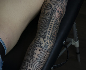 Ornamentinės/tradicinės tatuiruotės Kaune. / Justas Jurkevičius / Darbų pavyzdys ID 3805472