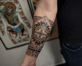 Ornamentinės/tradicinės tatuiruotės Kaune. / Justas Jurkevičius / Darbų pavyzdys ID 3805534