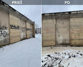 Spec. valymas: grafičių, fasado, sniego ir kt. / Profesionalus paviršių valymas. / Darbų pavyzdys ID 3807408