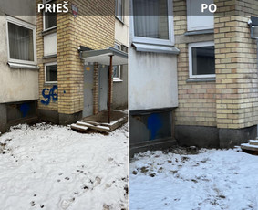 Spec. valymas: grafičių, fasado, sniego ir kt. / Profesionalus paviršių valymas. / Darbų pavyzdys ID 3807422