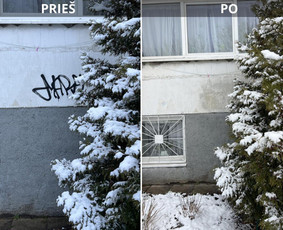 Spec. valymas: grafičių, fasado, sniego ir kt. / Profesionalus paviršių valymas. / Darbų pavyzdys ID 3807424