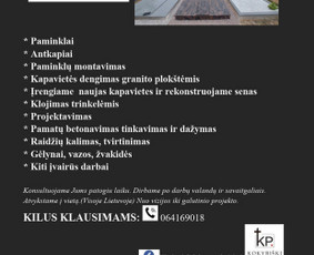 Kapų dengimas,granito plokštės, antkapiai, paminklai. / Kokybiški paminklai / Darbų pavyzdys ID 3808242
