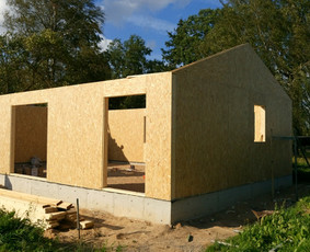 Karkasinių namų statyba - Namų statyba nuo pamatų iki apdailos per 2 mėn.,1000eur/m2 - 2