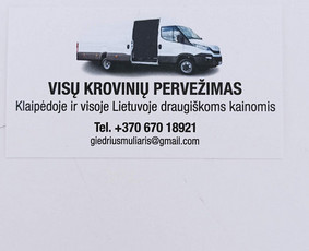 Krovinių pervežimas, perkraustymo paslaugos,dirbam 24/7 / Giedrius / Darbų pavyzdys ID 3810784