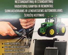 Aušinimo radiatorių gamyba ir remontas, šerdžių keitimas - Transportas - 1 Transportas - Aušinimo radiatorių gamyba ir remontas, šerdžių keitimas - 1