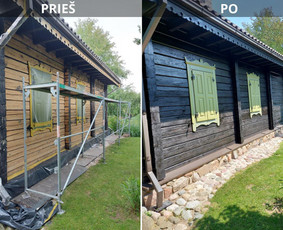 Medinių fasadų dažymas - Fasado dažymas - 1 Fasado dažymas - Medinių fasadų dažymas - 1