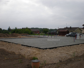 Plokštinių pamatų įrengimas ,paruošimo ir betonavimo darbai - Pamatų šiltinimas - 4 Pamatų šiltinimas - Plokštinių pamatų įrengimas ,paruošimo ir betonavimo darbai - 4