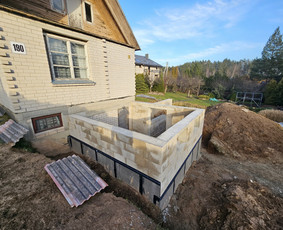 Atraminės sienelės - Pamatų įrengimas - 2