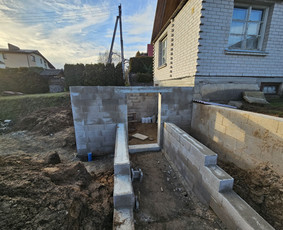 Atraminės sienelės - Pamatų įrengimas - 1