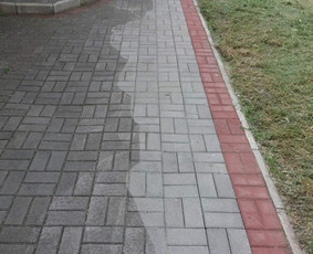 Aukšto slėgio plovimas: trinkelės, fasadai, stogai, tvoros - Trinkelių valymas - 3 Trinkelių valymas - Aukšto slėgio plovimas: trinkelės, fasadai, stogai, tvoros - 3