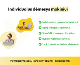 Mokymai, kursai, kalbos - Mokykis matematikos nuotoliu - 3