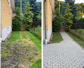 Trinkelių, fasadų, stogų plovimas aukštu slėgiu - Trinkelių valymas - 1 Trinkelių valymas - Trinkelių, fasadų, stogų plovimas aukštu slėgiu - 1