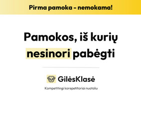 Mokymai, kursai, kalbos - Mokykis lietuvių kalbos nuotoliu - Gilės Klasė - 1