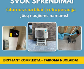 Šilumos siurbliai/rekuperatoriai/kondicionieriai - Rekuperatoriaus montavimas - 1 Rekuperatoriaus montavimas - Šilumos siurbliai/rekuperatoriai/kondicionieriai - 1