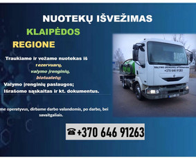 Nuotekų išvežimas,valymo įrenginių aptarnavimas - Statybos, apdaila - 1 Statybos, apdaila - Nuotekų išvežimas,valymo įrenginių aptarnavimas - 1