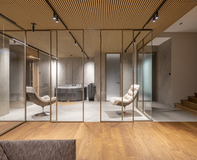 Stumdomos aliuminio - stiklo durys SPA zonai