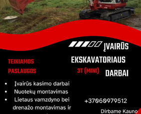 Kasimo darbai - Žemės kasimas, lyginimas - 1 Žemės kasimas, lyginimas - Kasimo darbai - 1