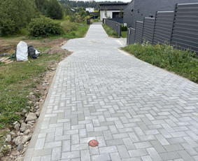 Trinkelių klojimas - Drenažo įrengimas - 1 Drenažo įrengimas - Trinkelių klojimas - 1