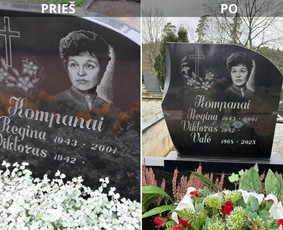 Angelų vizija - kapų tvarkymas - Raidžių ir portretų kalimas ant paminklo - 4 Raidžių ir portretų kalimas ant paminklo - Angelų vizija - kapų tvarkymas - 4