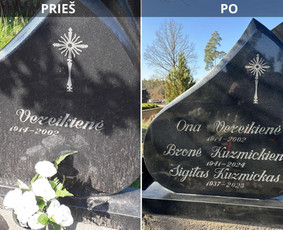 Angelų vizija - kapų tvarkymas - Raidžių ir portretų kalimas ant paminklo - 3 Raidžių ir portretų kalimas ant paminklo - Angelų vizija - kapų tvarkymas - 3