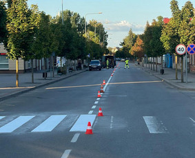 Horizontalusis ženklinimas - parkavimo aikštelių dažymas / Kelio sprendimai, MB / Darbų pavyzdys ID 3850543