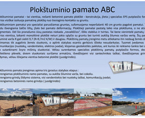 Plokštuminių pamatų įrengimas - Pamatų projektavimas - 4 Pamatų projektavimas - Plokštuminių pamatų įrengimas - 4