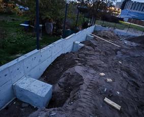 Atraminės sienelės - Pamatų įrengimas - 1