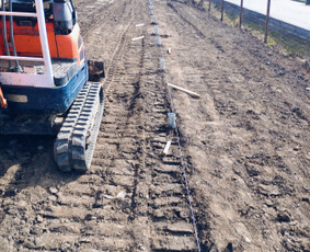 Žemės kasimas, lyginimas - Mini ekskavatorius nuoma, drenažo, lietaus nuotekų darbai - 1