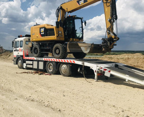 Dalinių krovinių pervežimas Lietuvoje - Tralas pervezimas technikos sunkvezimiu gabenimas - 4