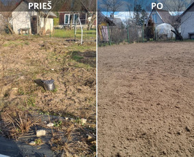 Vejos įrengimas, sklypo lyginimas, levelingas - Apleistų sklypų tvarkymas - 2 Apleistų sklypų tvarkymas - Vejos įrengimas, sklypo lyginimas, levelingas - 2