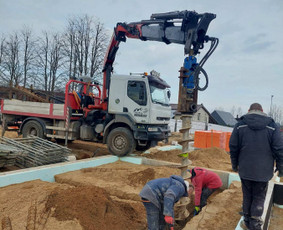 Cfa polių gręžimas - Pamatų liejimas, įrengimas - 1 Pamatų liejimas, įrengimas - Cfa polių gręžimas - 1