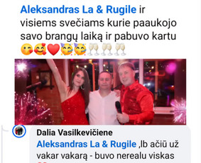 Muzikantai, atlikėjai, vedėjas / Aleksandras La & Rugilė / Darbų pavyzdys ID 3872828