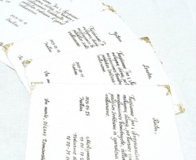 Unikalūs kvietimai, vardų kortelės, atvirukai / KURIU RAŠTU / Darbų pavyzdys ID 3873396