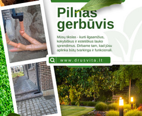 Drenažas, Lietaus nuotekos, Laistymo sistemos, Trinkelės - Aplinka, sodas - 1 Aplinka, sodas - Drenažas, Lietaus nuotekos, Laistymo sistemos, Trinkelės - 1
