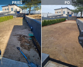 Vejos įrengimas: sėjimas, ruloninė veja - Vejos įrengimas, sklypo lyginimas, levelingas - 1