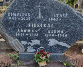 Kapų tvarkymas, priežiūra - Raidžių kalimas ant paminklo kapinėse - 2