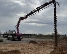 Tranšėjų kasimas - Cfa polių gręžimas atviro tipo polių gręžimas ekskavatorius - 1