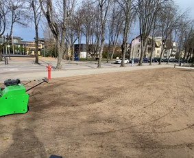 Žemės kasimas, lyginimas - Vejos įrengimas, sklypo formavimas,trinkelių klojimas - 2