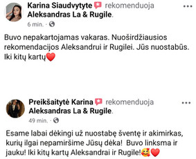 Muzikantai, atlikėjai, vedėjas / Aleksandras La & Rugilė / Darbų pavyzdys ID 3888676
