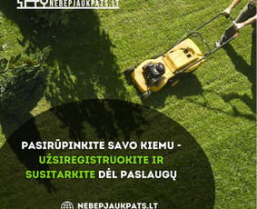 Vejos priežiūra, įrengimas - Aeravimas Skarifikavimas Žolės pjovimas Aplinkos tvarkymas - 2