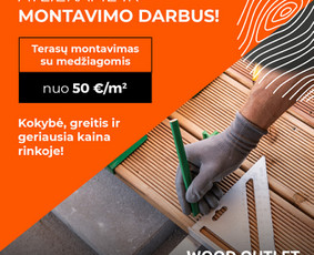 Nuo 50 €/m²-terasų Montavimas Su Medžiagomis! - Medžio darbai, staliai - 1 Medžio darbai, staliai - Nuo 50 €/m²-terasų Montavimas Su Medžiagomis! - 1