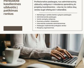 Deleguokite užduotis ir skirkite laiką verslo augimui - Virtualūs asistentai - 1 Virtualūs asistentai - Deleguokite užduotis ir skirkite laiką verslo augimui - 1
