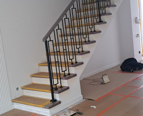 Mediniai laiptai, gamyba - Medienos masyvo gaminiai , Bei jų montavimas - 4