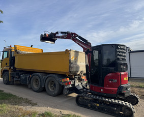 Mini ekskavatoriaus nuoma - 4t Mini ekskavatoriaus,bobcat.polių grežimas.griovimas - 1