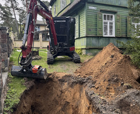4t Mini ekskavatoriaus,bobcat.polių grežimas.griovimas / Spec. technikos nuoma Vilnius / Darbų pavyzdys ID 3907388