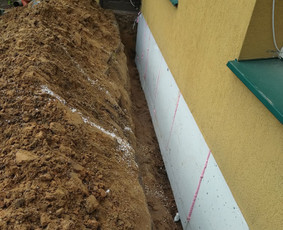 Pamatų šiltinimas drenažas hidroizoliacija ir kasimo darbai / Pamatai / Darbų pavyzdys ID 3920286