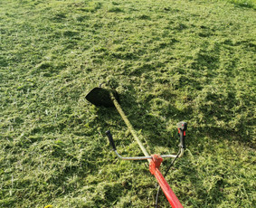 Pievų šienavimas - Žolės Pjovimas Su Trimeriu Ir Žoliapjove - 4