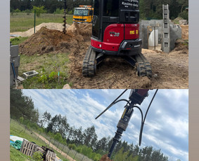 4t Mini ekskavatoriaus,bobcat.polių grežimas.griovimas / Spec. technikos nuoma Vilnius / Darbų pavyzdys ID 3940924